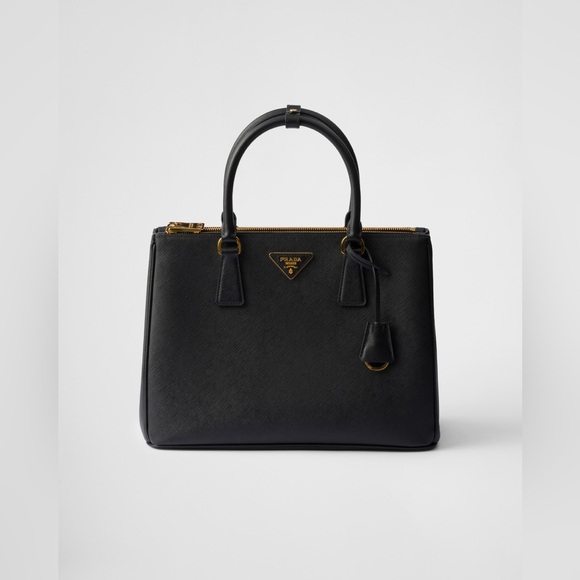 Prada Saffiano Galleria Tote Bag Large Black with Gold Hardware - Picture 1 of 14